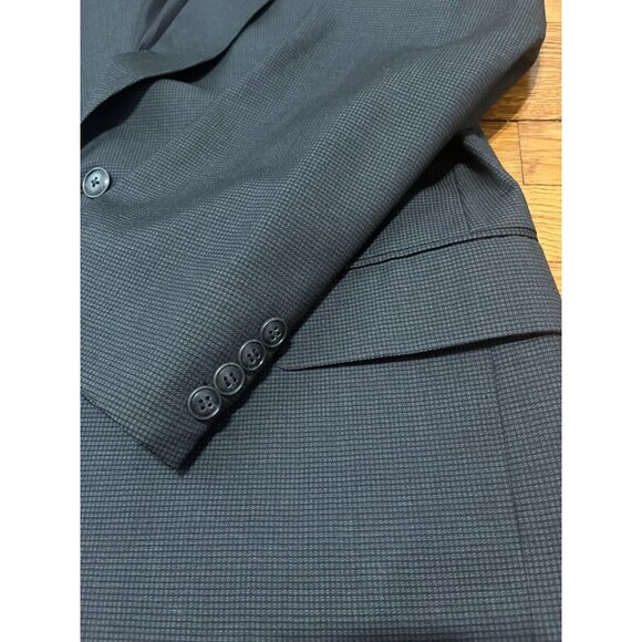 Hart Schaffner Marx Two Button Wool Blazer Jacket Sport Coat Mens Size 42L Gray - Picture 3 of 7